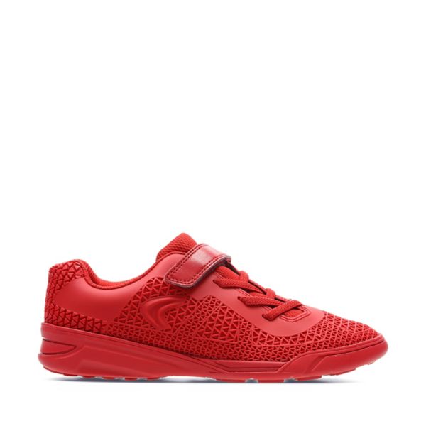 Clarks Girls Award Blaze Youth Trainers Red | CA-2164975